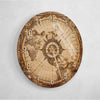 Antique Map Tempered Glass Wall Clock - Elegant Cartographic Art Home Gift