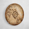 Antique Map Tempered Glass Wall Clock - Elegant Cartographic Art Home Gift