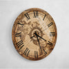 Antique Map Tempered Glass Wall Clock - Elegant Cartographic Art Home Gift