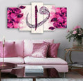 Elif Vav Islamic Wall Art Arabic Calligraphy 5 pcs Canvas Print , Home Gif