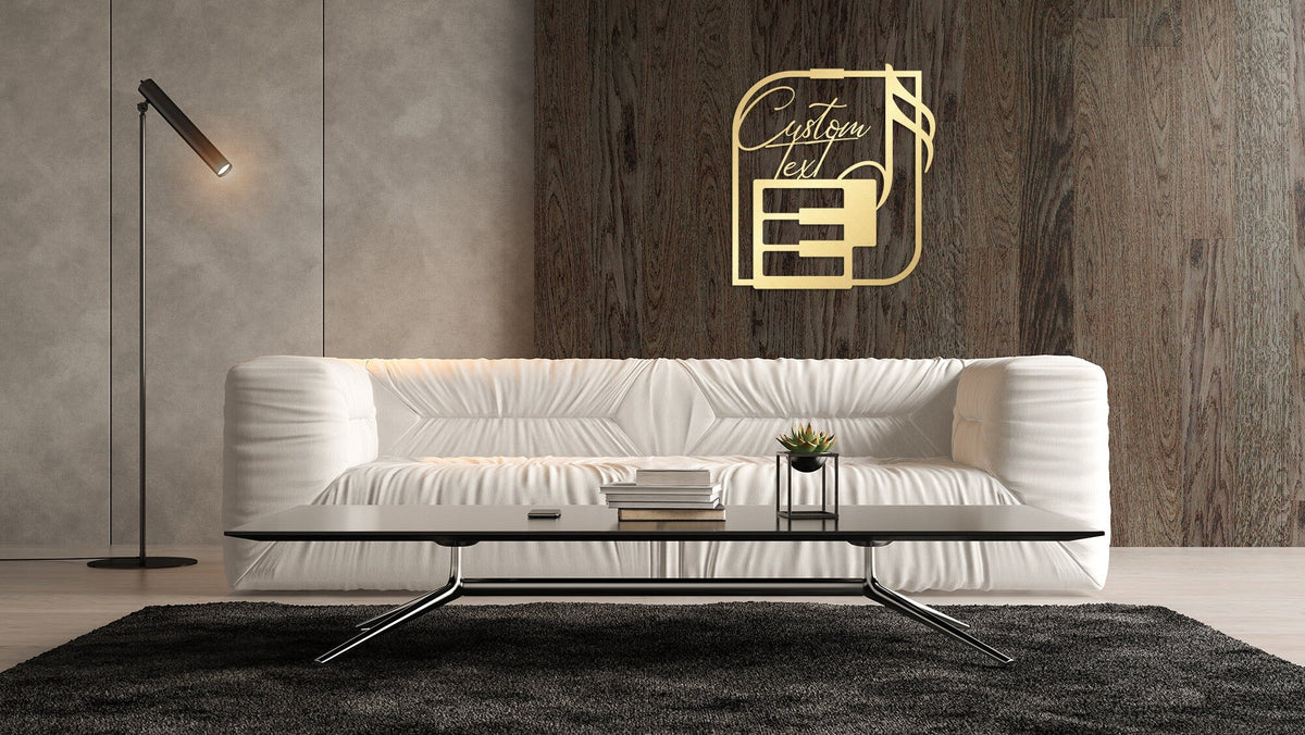 Music Notes Metal Wall Art Decor Personalized Gift for Musician