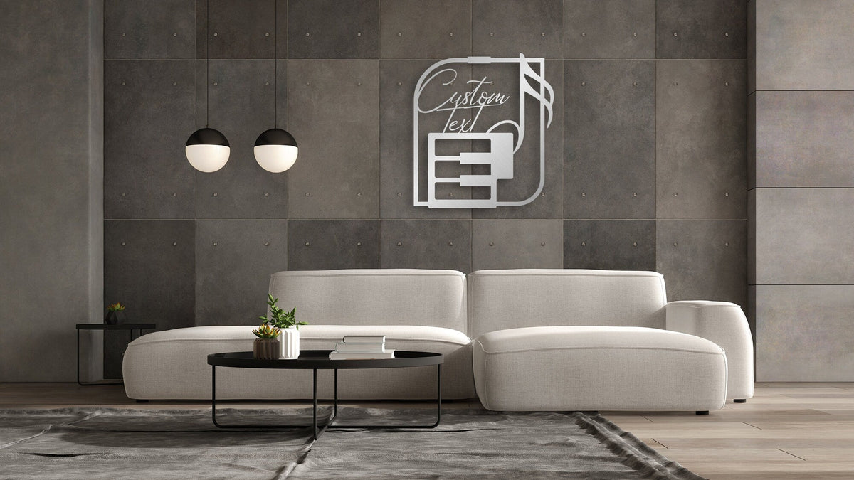 Music Notes Metal Wall Art Decor Personalized Gift for Musician
