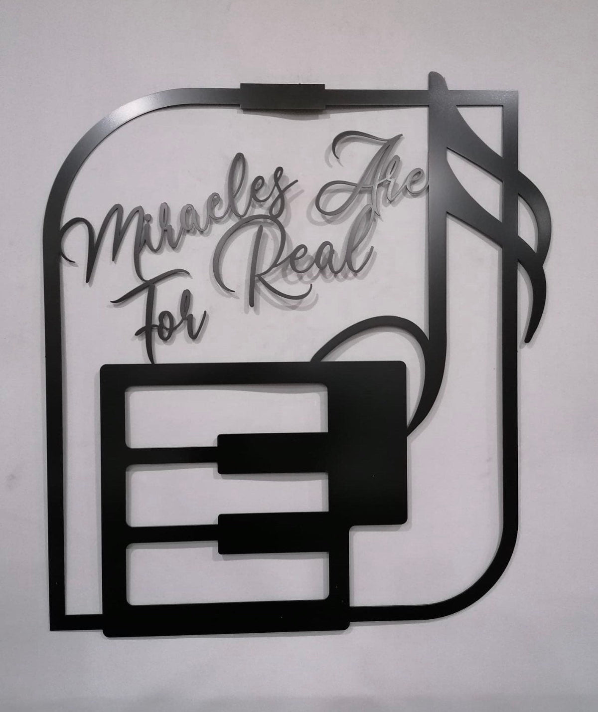 Music Notes Metal Wall Art Decor Personalized Gift for Musician