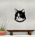 Customizable Black Metal Cat Wall Art