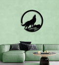 Custom Black Metal Wolf Wall Art