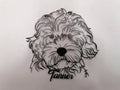 Custom Black Terrier Metal Wall Art