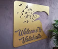 Gold Metal Raven and Birds Wall Art