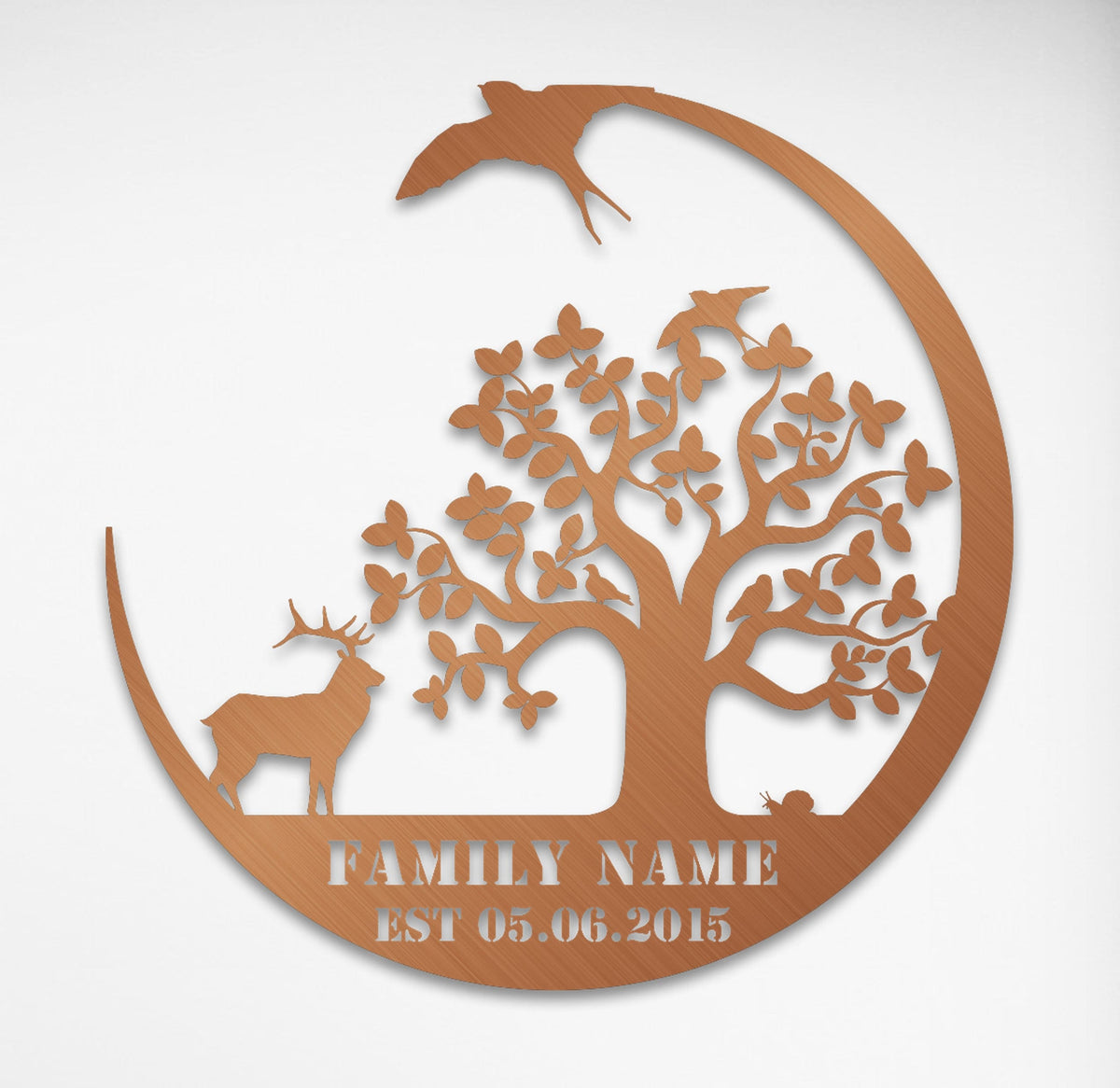 Personalized Family Tree Name Sign Metal Wall Art New Home Gİft