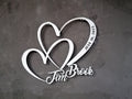 Metal Customized Love Sign Heart and Love Personalized Metal Wall Art