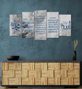 Ayatul Kursi Canvas Print with Fatihah and Nazar Ayat (Evil Eye) 5 pcs Islamic Wall Arts , Home Gif