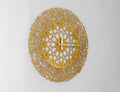 Metal Gold Ayatul Kursi Islam Wall Clock, Islamic Wall Art, Matte Colors, Arabic or English Number