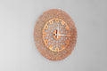 Shiny Copper Metal Ayatul Kursi Islam Wall Clock, Islamic Wall Art, Arabic or English Number